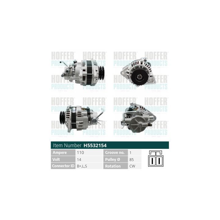 Kintamosios srovės generatorius HOFFER H5532154