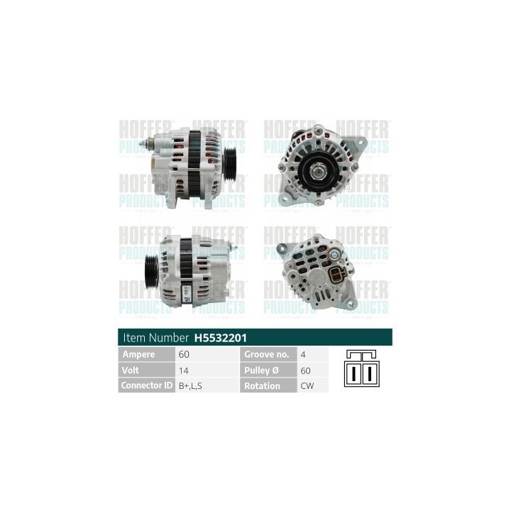 Kintamosios srovės generatorius HOFFER H5532201