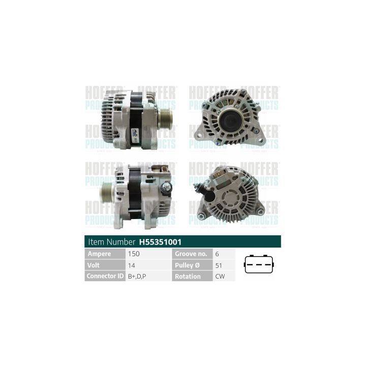 Kintamosios srovės generatorius HOFFER H55351001
