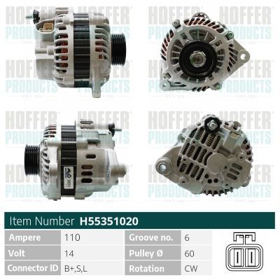 Kintamosios srovės generatorius HOFFER H55351020