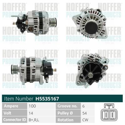 Kintamosios srovės generatorius HOFFER H5535167