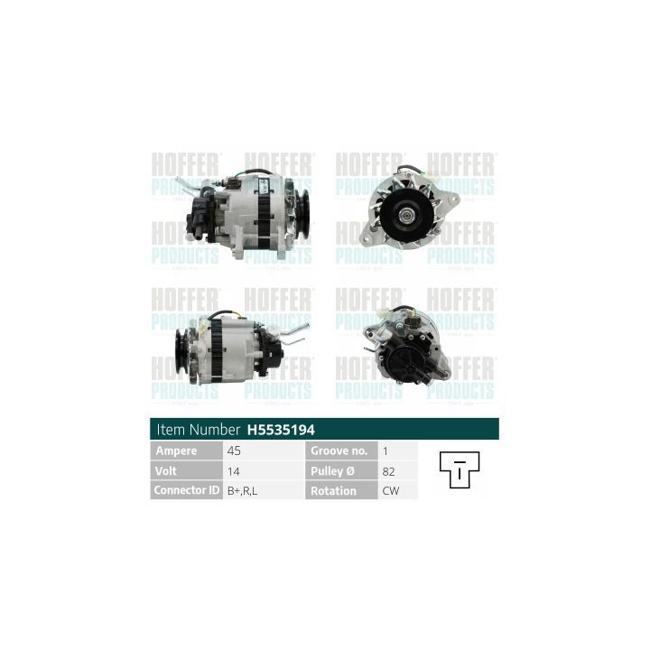 Kintamosios srovės generatorius HOFFER H5535194
