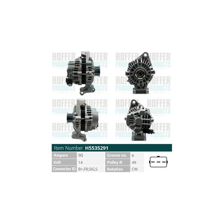 Kintamosios srovės generatorius HOFFER H5535291