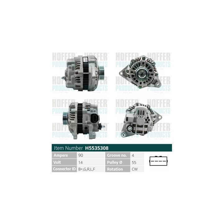 Kintamosios srovės generatorius HOFFER H5535308