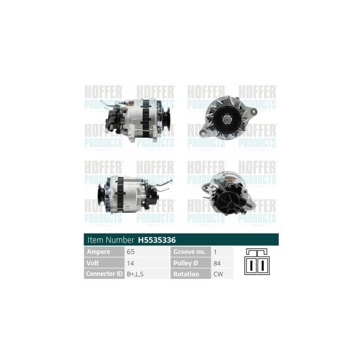 Kintamosios srovės generatorius HOFFER H5535336