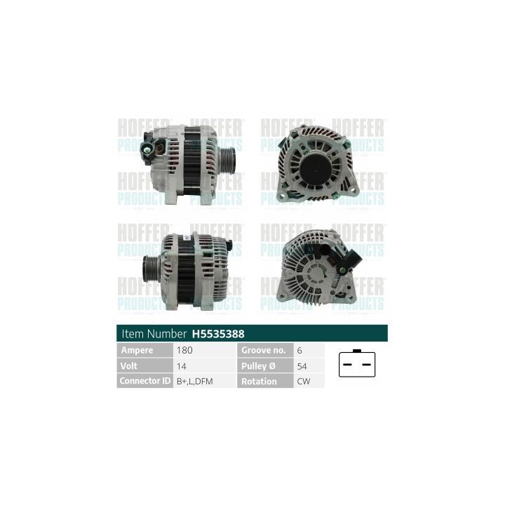 Kintamosios srovės generatorius HOFFER H5535388