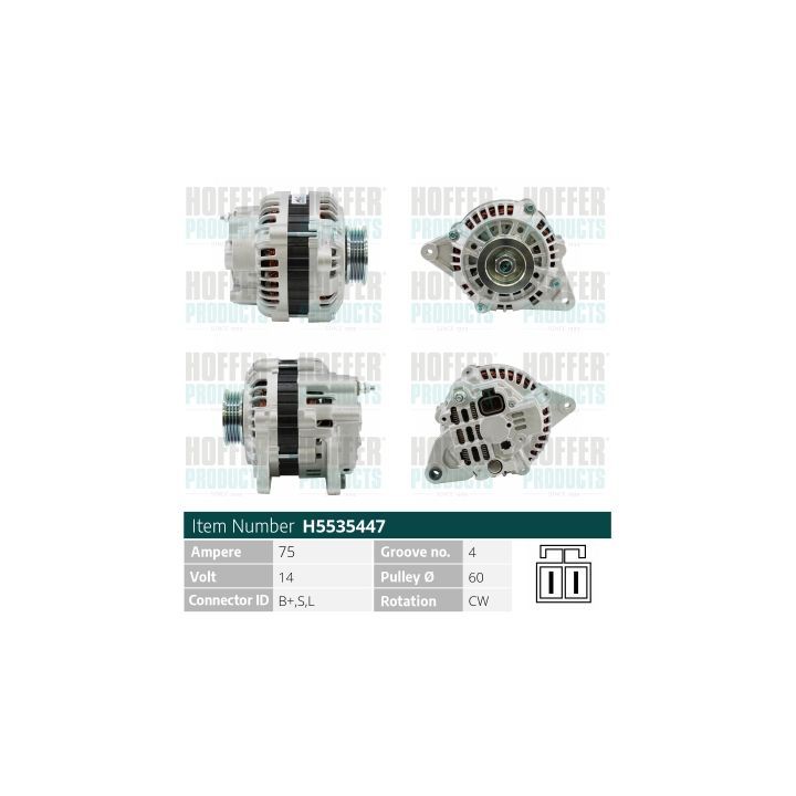 Kintamosios srovės generatorius HOFFER H5535447