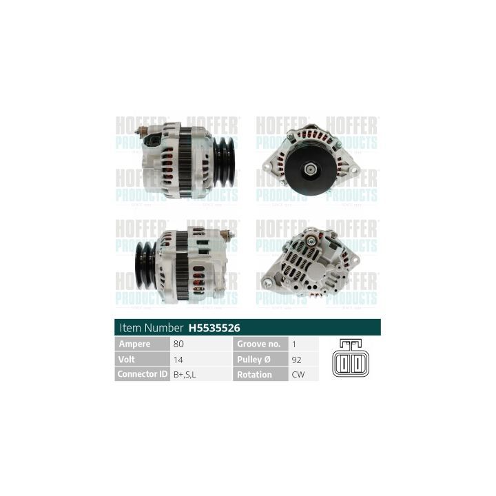 Kintamosios srovės generatorius HOFFER H5535526