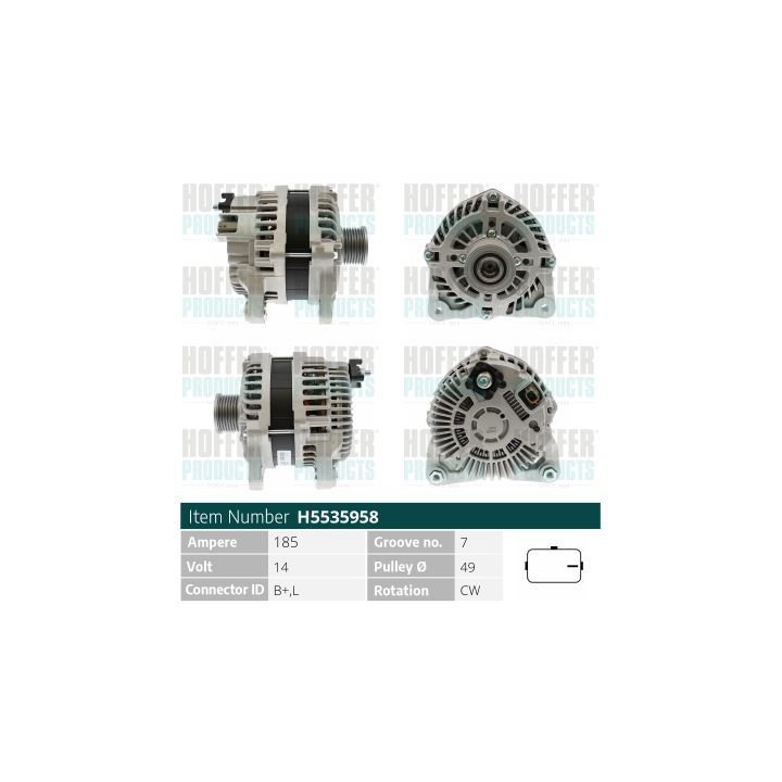 Kintamosios srovės generatorius HOFFER H5535958