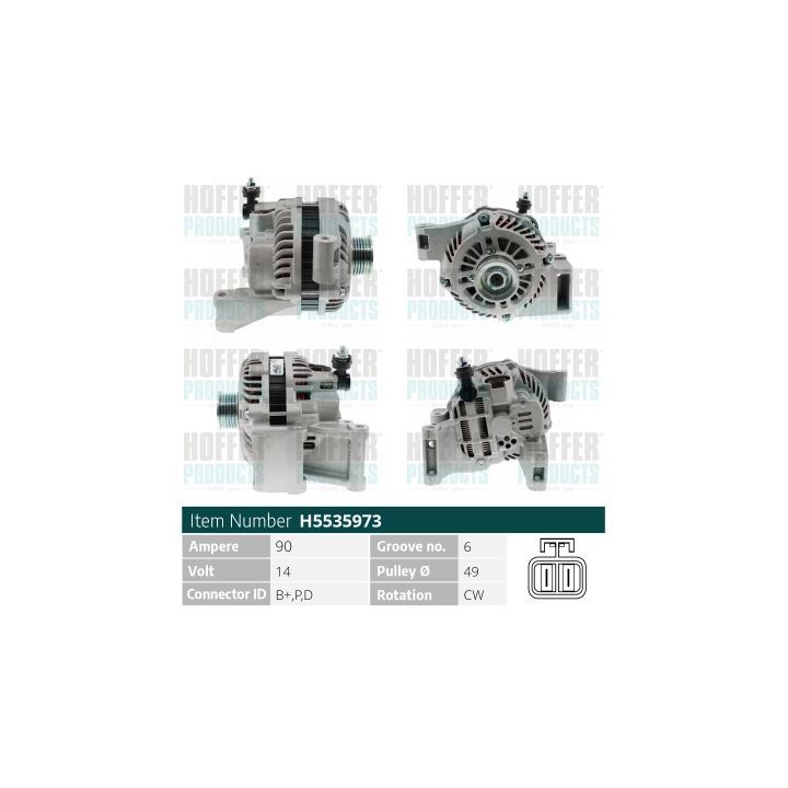 Kintamosios srovės generatorius HOFFER H5535973