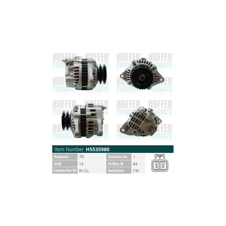 Kintamosios srovės generatorius HOFFER H5535980