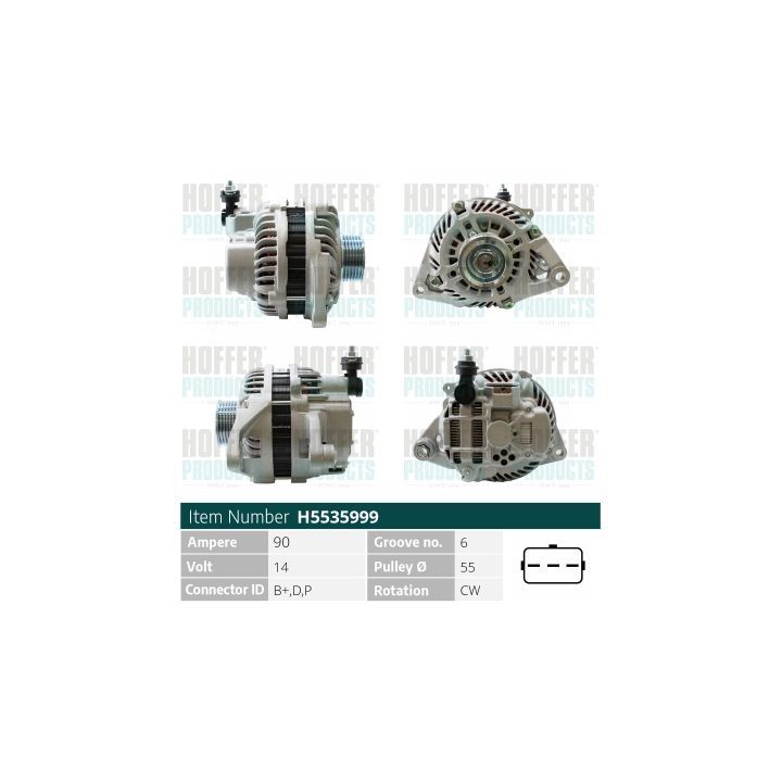 Kintamosios srovės generatorius HOFFER H5535999