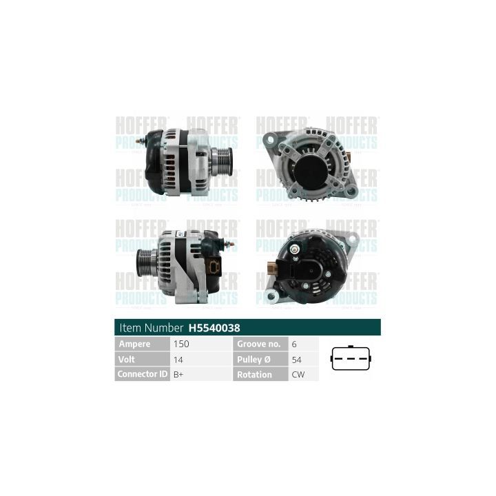 Kintamosios srovės generatorius HOFFER H5540038