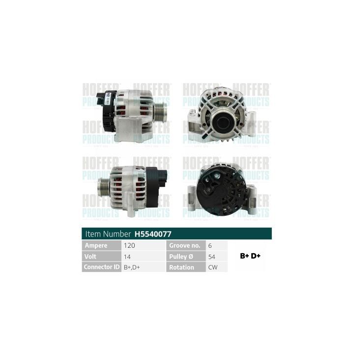 Kintamosios srovės generatorius HOFFER H5540077