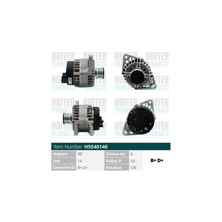 Kintamosios srovės generatorius HOFFER H5540140