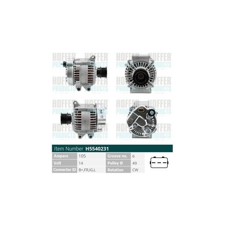 Kintamosios srovės generatorius HOFFER H5540231