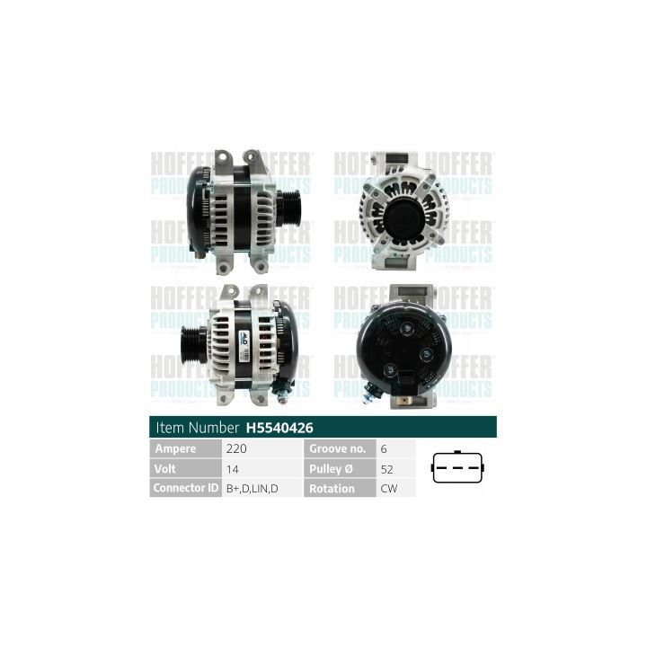 Kintamosios srovės generatorius HOFFER H5540426