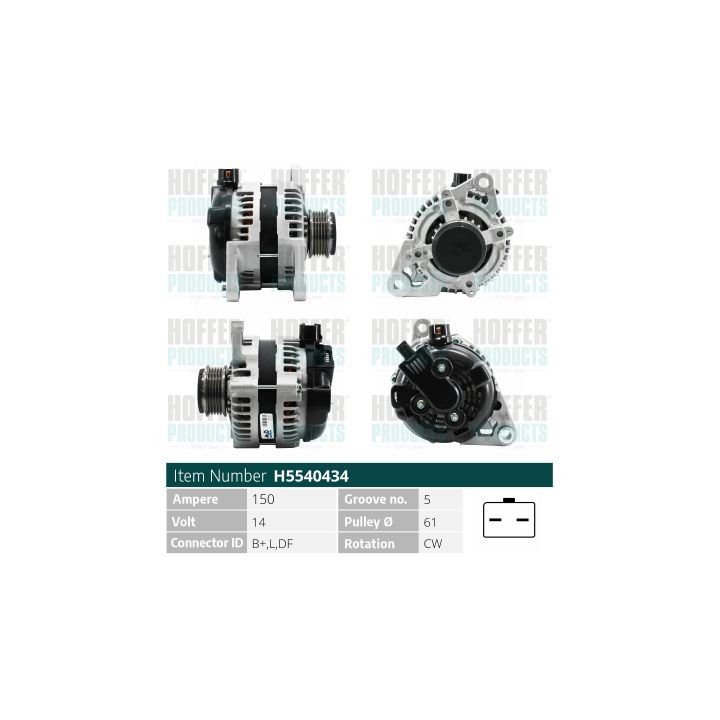 Kintamosios srovės generatorius HOFFER H5540434