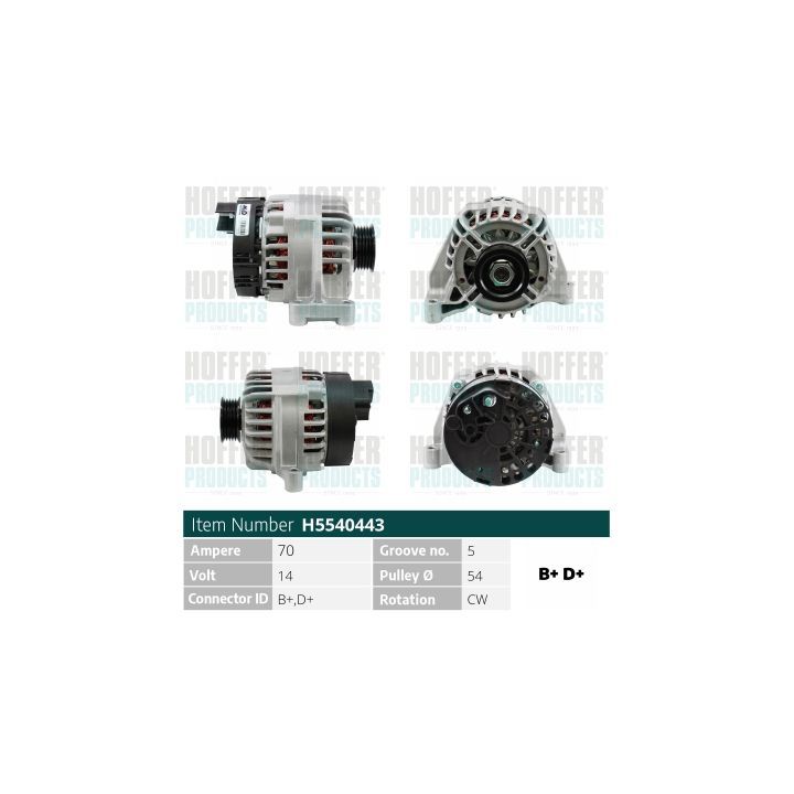 Kintamosios srovės generatorius HOFFER H5540443