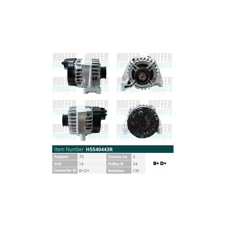 Kintamosios srovės generatorius HOFFER H5540443R