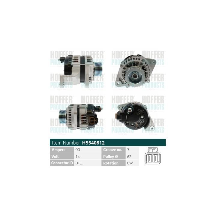 Kintamosios srovės generatorius HOFFER H5540812