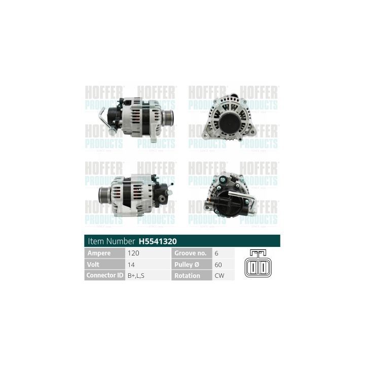 Kintamosios srovės generatorius HOFFER H5541320