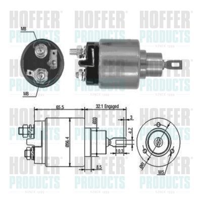 Solenoidinis jungiklis, starteris HOFFER 46030