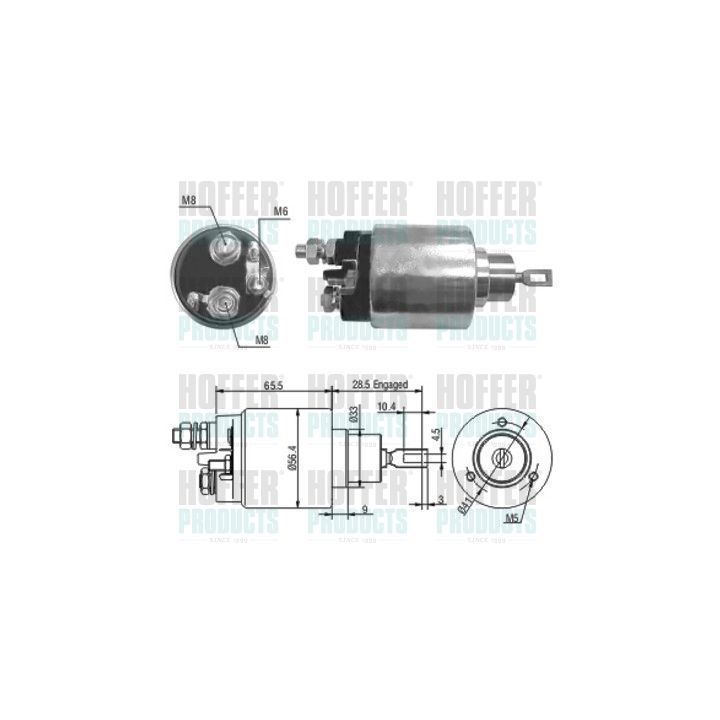 Solenoidinis jungiklis, starteris HOFFER 46035