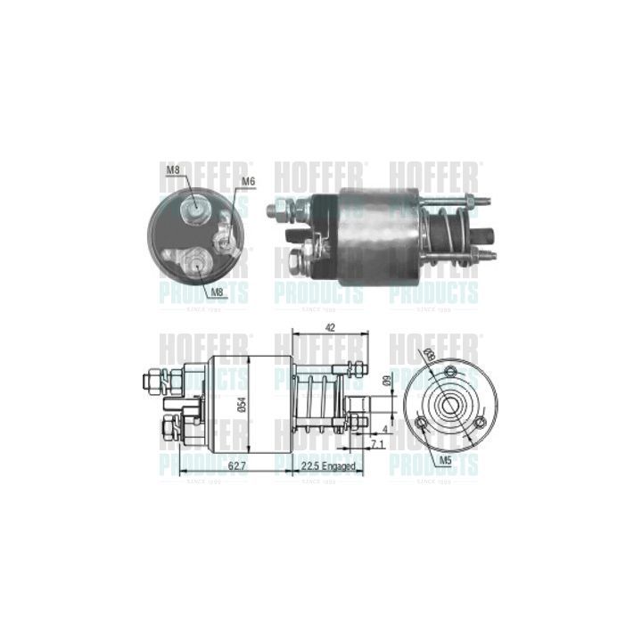 Solenoidinis jungiklis, starteris HOFFER 46051