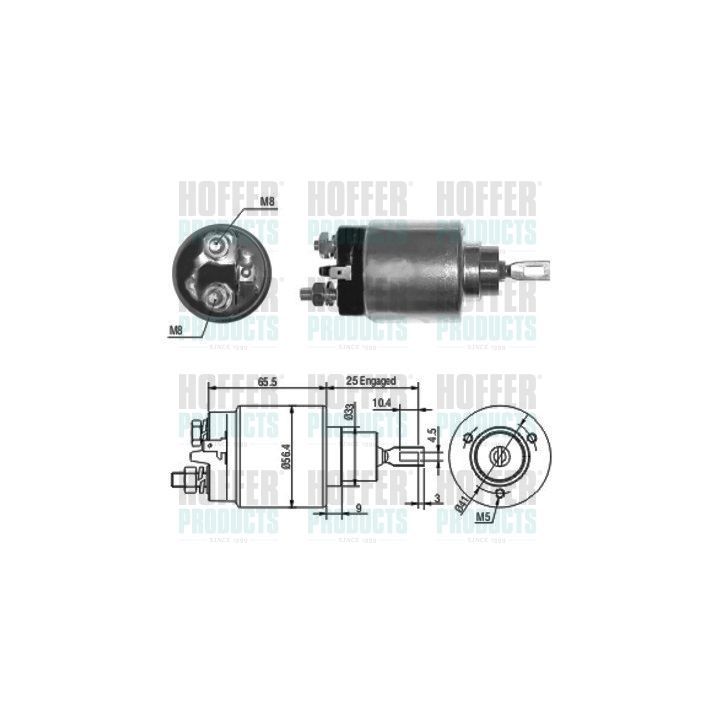 Solenoidinis jungiklis, starteris HOFFER 46074
