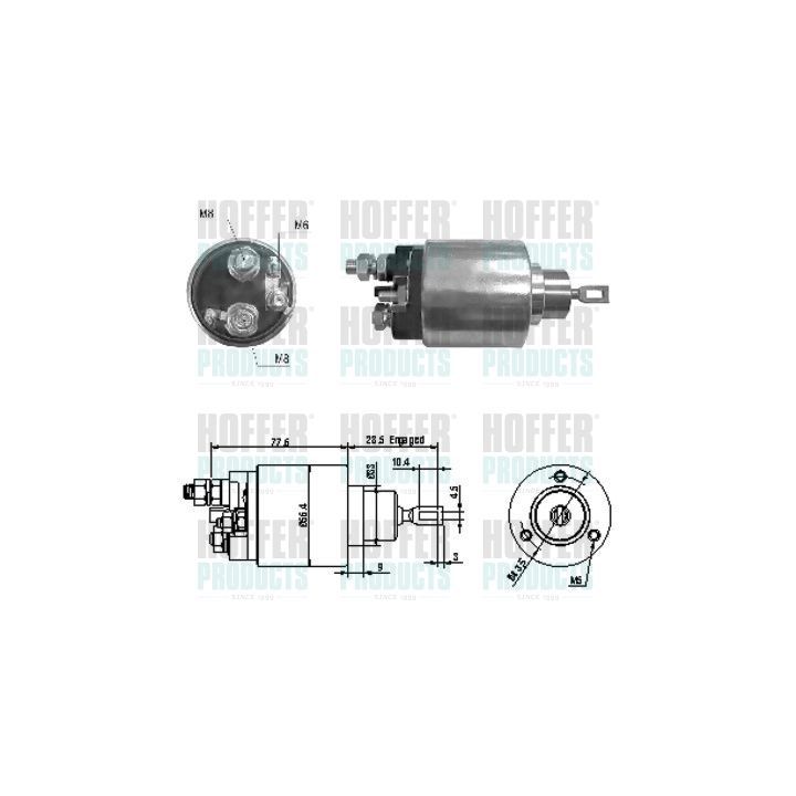 Solenoidinis jungiklis, starteris HOFFER 46130
