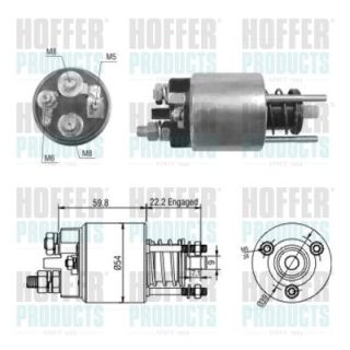 Solenoidinis jungiklis, starteris HOFFER 46134
