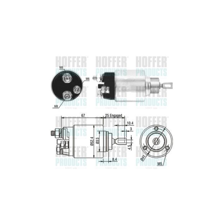 Solenoidinis jungiklis, starteris HOFFER 46151