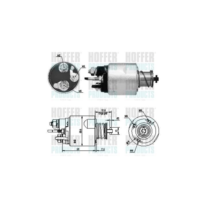 Solenoidinis jungiklis, starteris HOFFER 46169