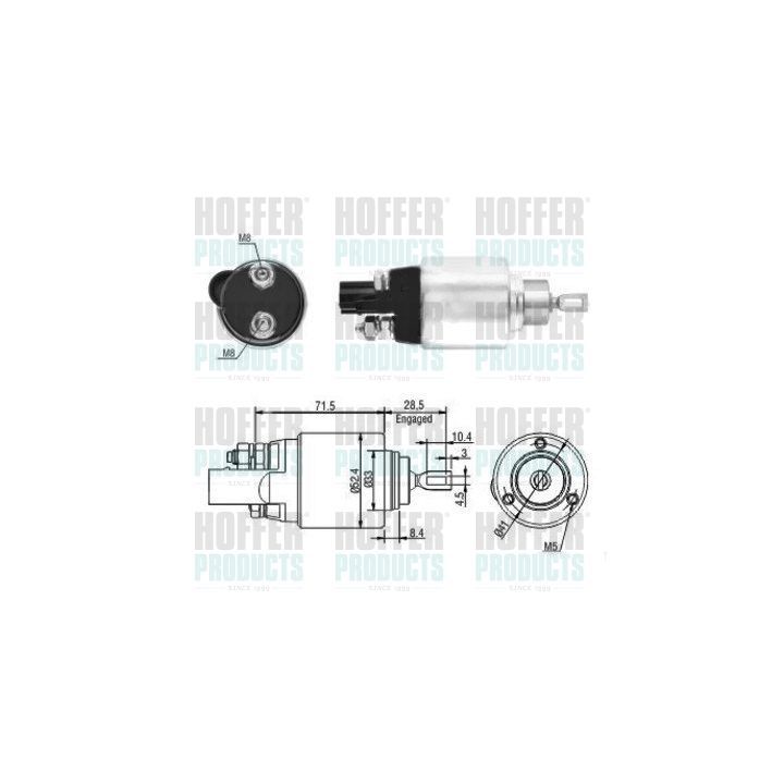 Solenoidinis jungiklis, starteris HOFFER 46181