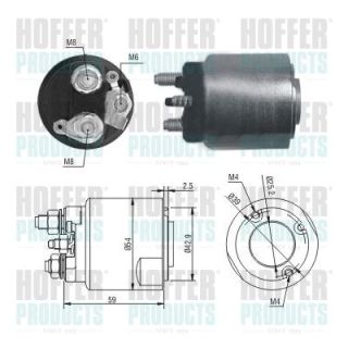 Solenoidinis jungiklis, starteris HOFFER 46203