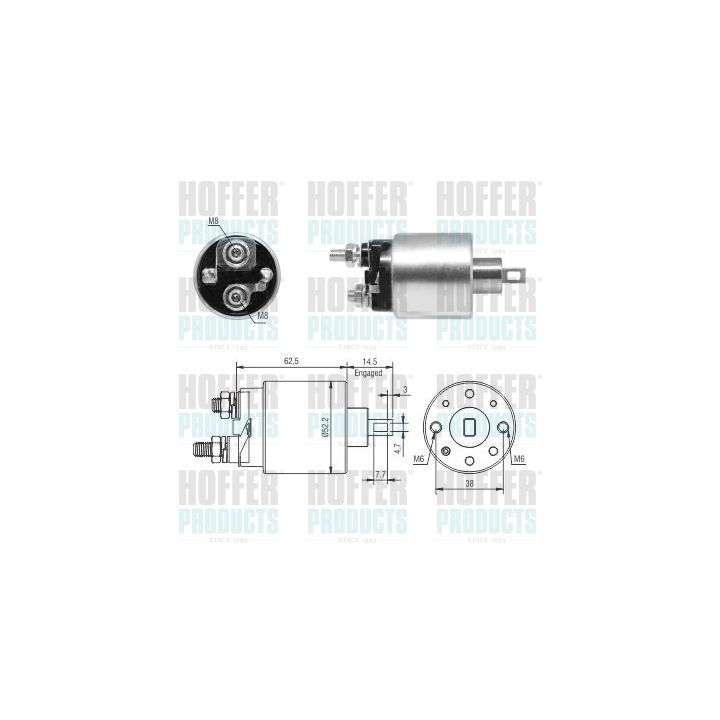 Solenoidinis jungiklis, starteris HOFFER 46292