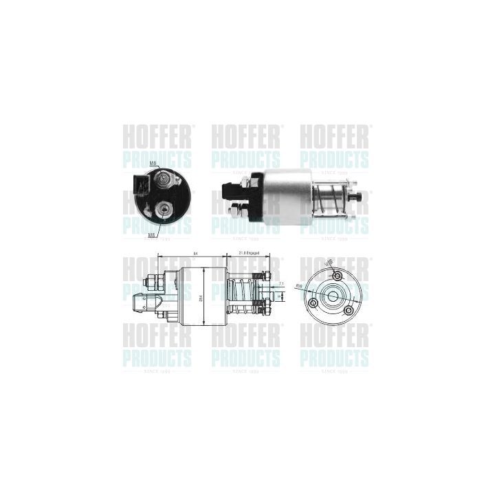 Solenoidinis jungiklis, starteris HOFFER 46294