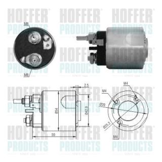 Solenoidinis jungiklis, starteris HOFFER 46310