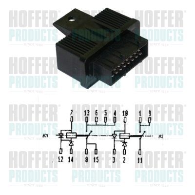 Relė, degalų siurblys HOFFER 7240107