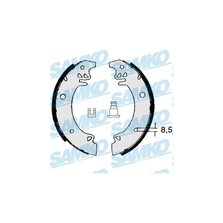 Stabdžių trinkelių komplektas SAMKO 82750