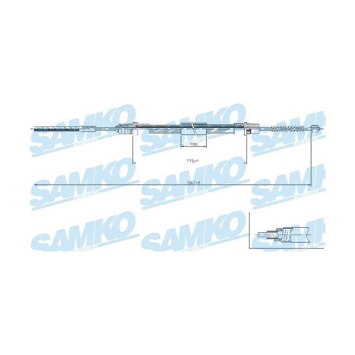 Trosas, stovėjimo stabdys SAMKO C0209B