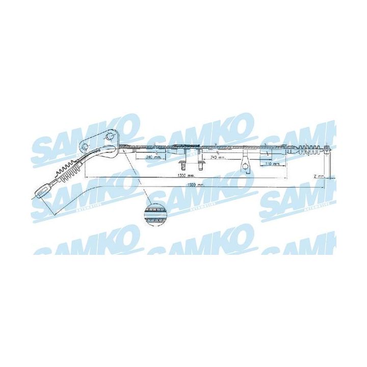 Trosas, stovėjimo stabdys SAMKO C0376B
