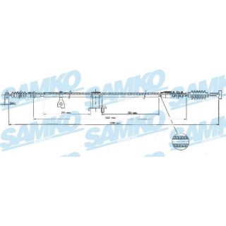 Trosas, stovėjimo stabdys SAMKO C1554B