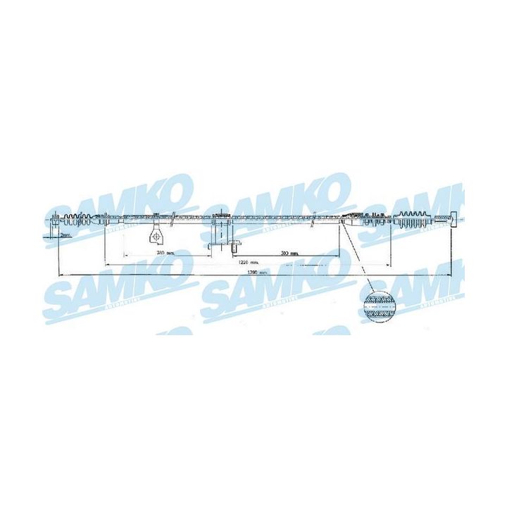 Trosas, stovėjimo stabdys SAMKO C1554B