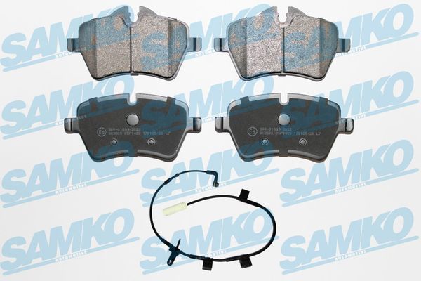 Stabdžių trinkelių rinkinys, diskinis stabdys SAMKO 5SP1485A