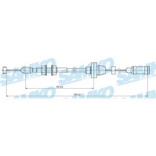 Akceleratoriaus trosas SAMKO C0130A