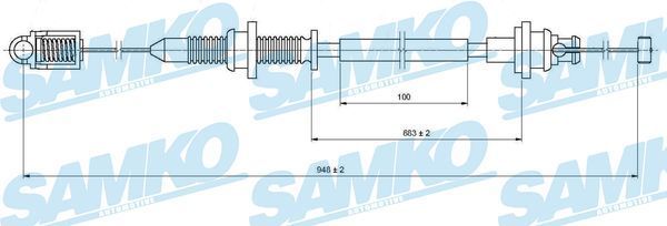 Akceleratoriaus trosas SAMKO C0131A