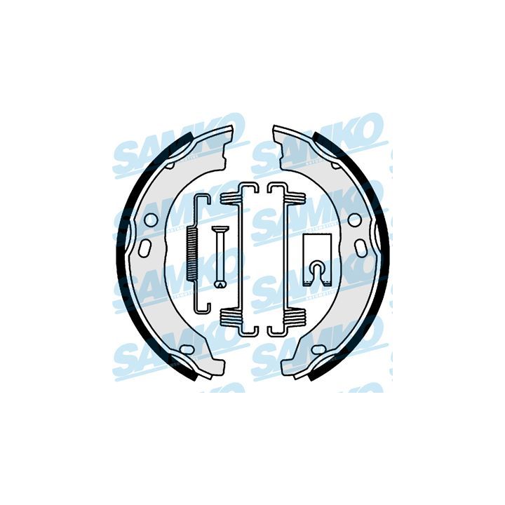 Stabdžių trinkelių komplektas, stovėjimo stabdis SAMKO 81003