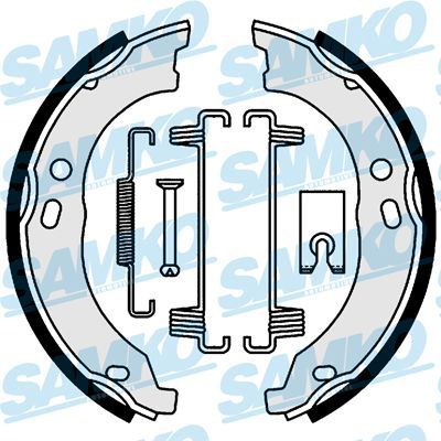 Stabdžių trinkelių komplektas, stovėjimo stabdis SAMKO 81003